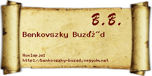 Benkovszky Buzád névjegykártya